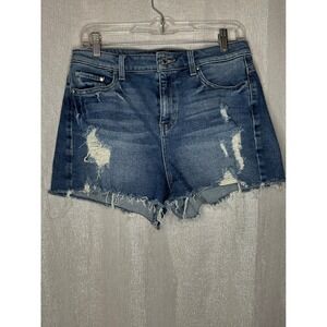 Guess‎ Denim Shorts Distressed Frayed Hem Blue Jean Shorts Size 29